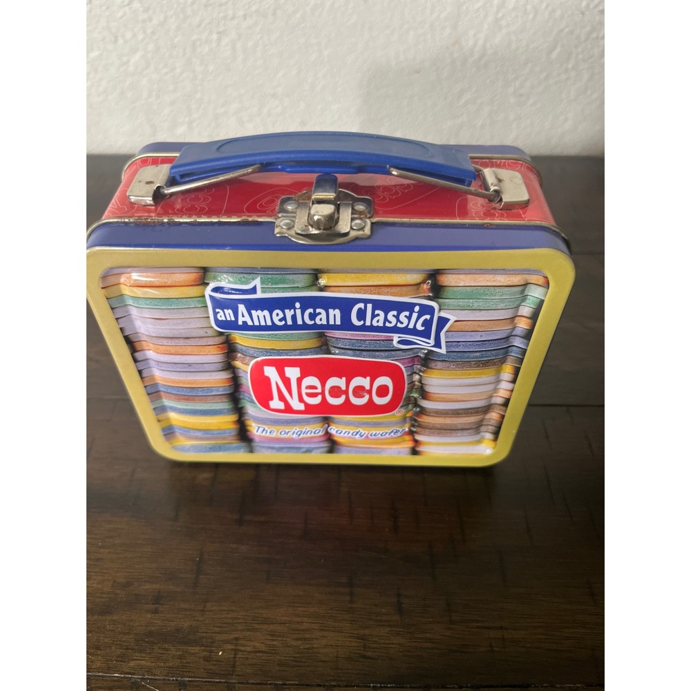 Necco Wafers Candy Tin Mini Lunchbox American Classic Advertising Tin Vintage